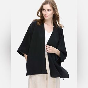 Black Silk Relax Cardigan